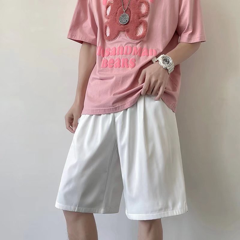 Quần Short Nam Vải Lụa Lạnh Màu Trơn Thời Trang Hàn Quốc Simple Fashion quần đùi nam quần đùi nam mặc nhà from rộng bigsize quần đùi bé gái