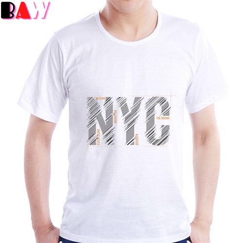 Áo thun nam, nữ NYC phông unisex 2 màu đen và trắng chất liệu cotton Fullsize -9