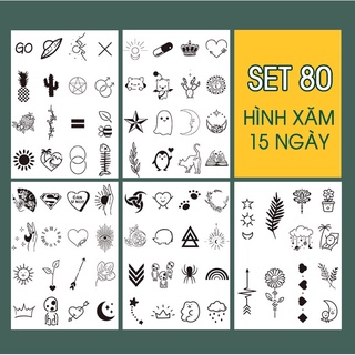 [ NEW ] Miếng dán hình xăm tạm thời chống nước kích thước 8cm x 11cm kéo dài đến 15 ngày
