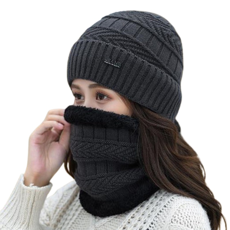 Mũ Trùm Đầu Kiêm Khăn Choàng Cổ Che Phủ Tai Giữ Ấm Mùa Đông Thời Tiết Unisex