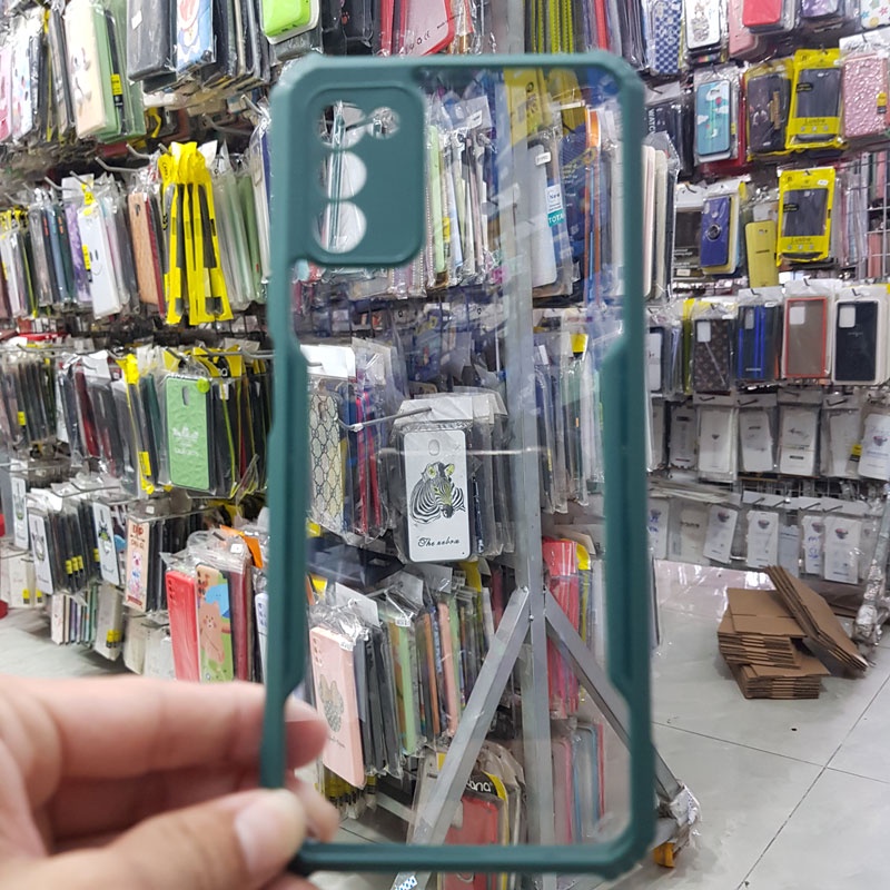 Ốp Lưng điện thoại Samsung Galaxy A02S/A03S (5G) Nhựa cứng trong suốt bền viền silicon chống sốc cực tốt hợp thời trang