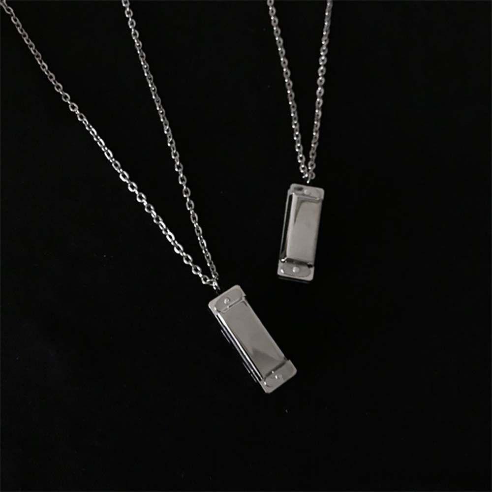 Vòng cổ Hợp Kim Mặt Kèn Harmonica Mini Phong Cách Hàn Quốc Cho Nam