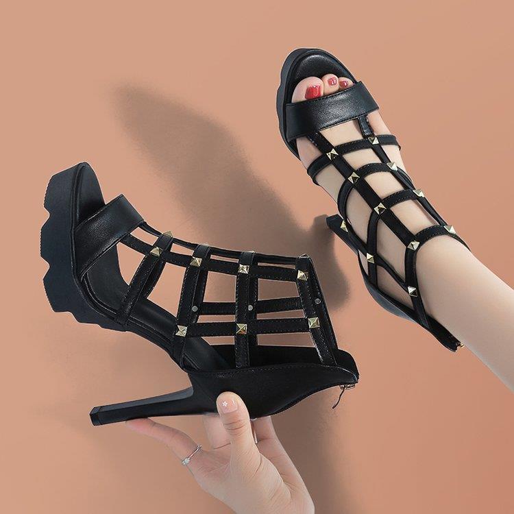 Xăng đan Cao Gót Hở Ngón Chống Thấm Nước Thời Trang Mùa Hè Cho Nữ