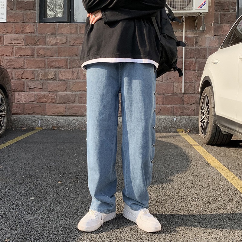 [ MGG 20K ] Quần jeans ống suông SD196 phối 2 hàng khuy cực đẹp | BigBuy360 - bigbuy360.vn