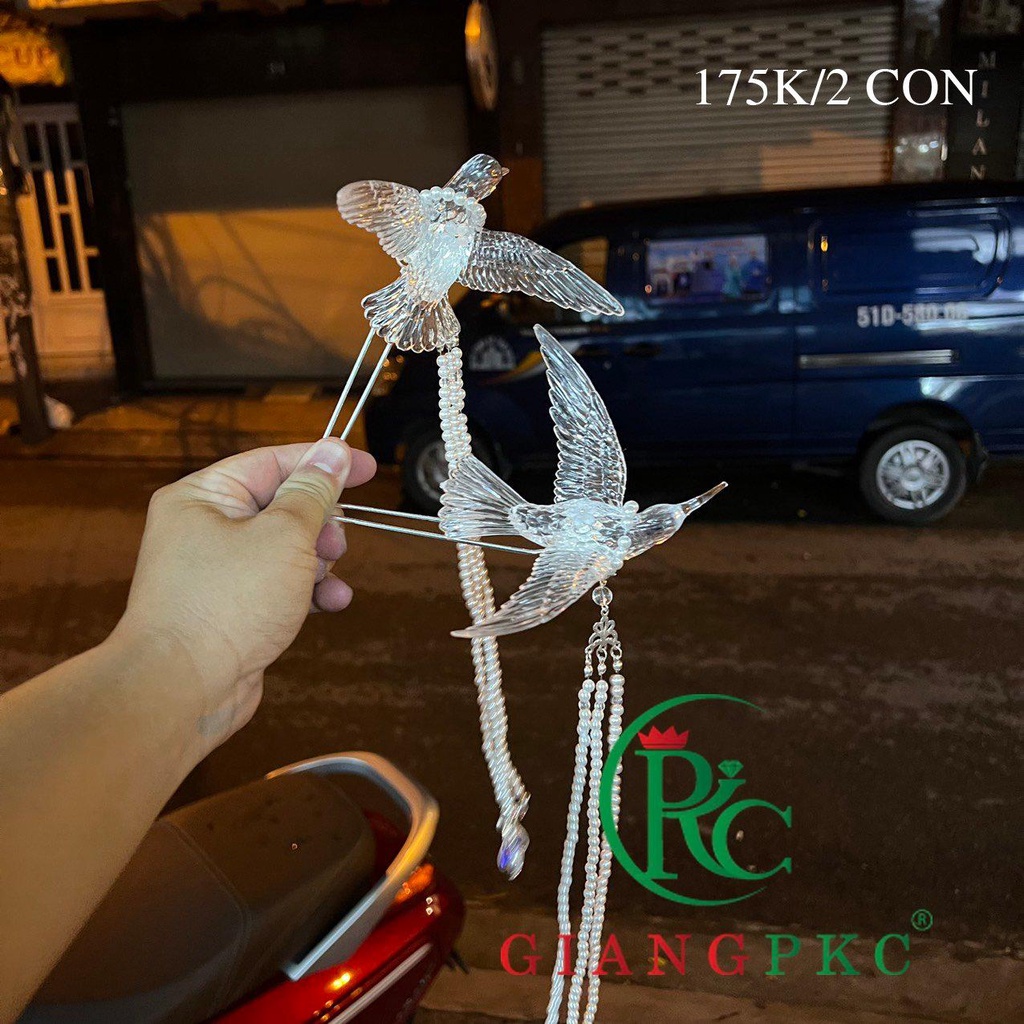 Bộ đôi chim én cài tóc cô dâu Giangpkc 8-2022  Phụ kiện cưới Giang biểu tượng của Hạnh Phúc SP2221660