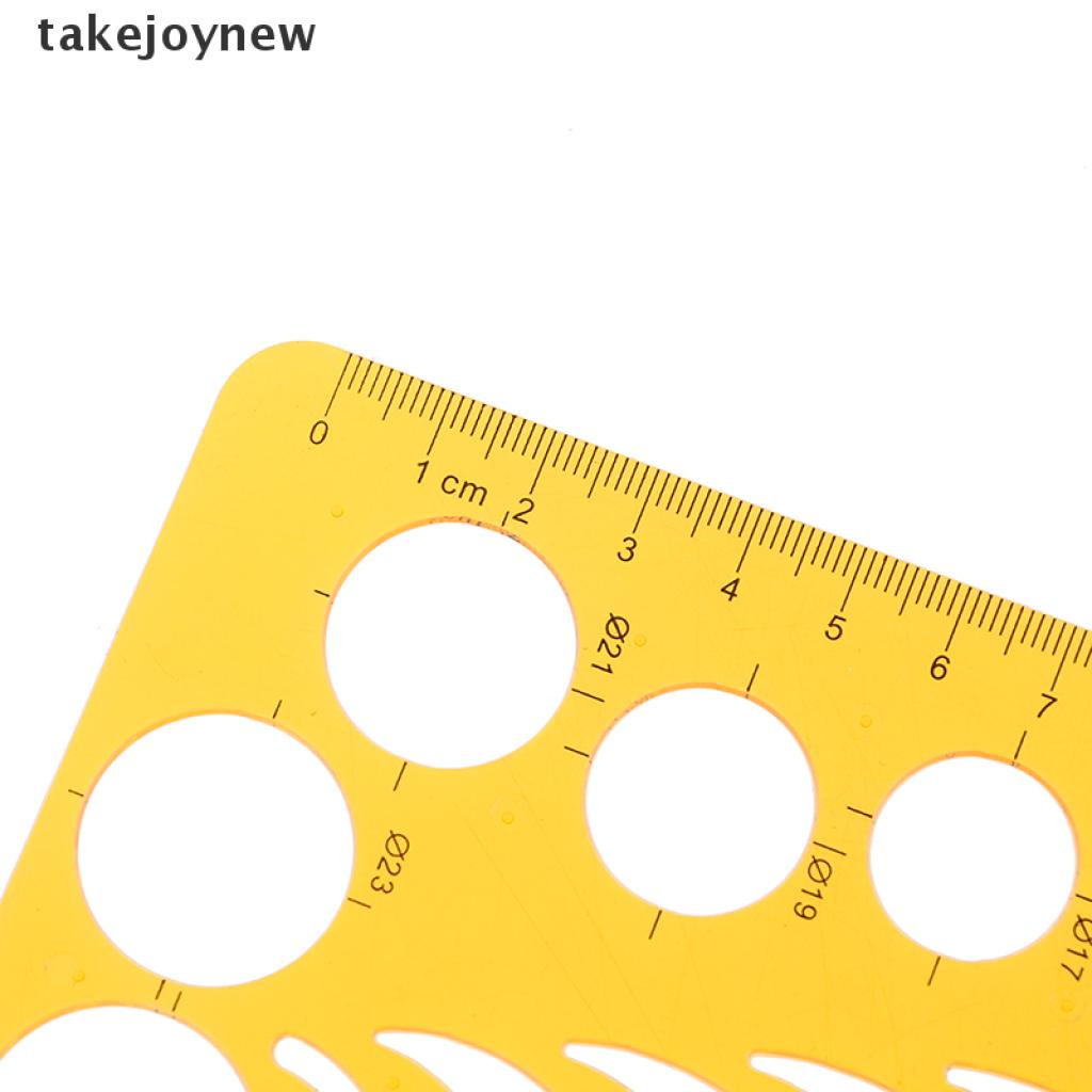 [takejoynew] K Resin Template Ruler Stencil Measuring Tool Drawing Many Size Round Circle 