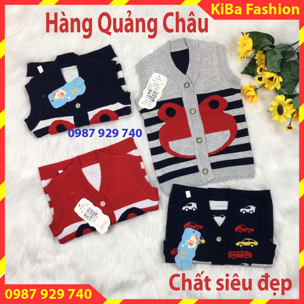 [ GILE LEN QUẢNG CHÂU ĐẸP  ] Áo gile len mềm mịn cho bé trai/ Gái 4-10kg - AGL0380