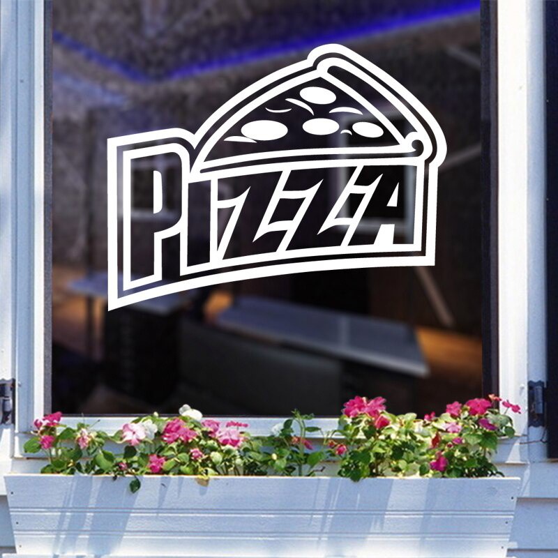 Express Pizza Miếng Dán Nhà Hàng Decal Poster Vinyl Nghệ Thuật Dán Tường Đề Can Trang Trí Bức Tranh 