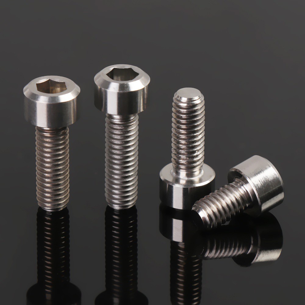 Bu lông cố định trục xe đạp hợp kim titan đầu hình nón nhiều màu sắc tùy chọn 10mm/ 16mm/ 18mm/ 20mm M6 tiện lợi