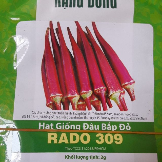 Hạt giống đậu bắp đỏ Rado 309