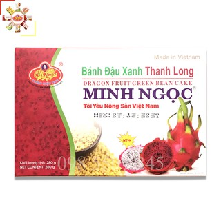 Bánh đậu xanh rồng vàng Minh Ngọc A35 vị thanh long 280g - Đặc sản Hải Dương