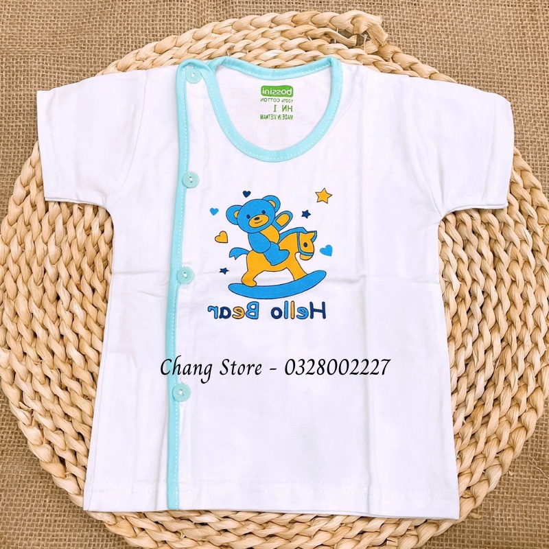 ÁO TAY DÀI / TAY NGẮN BOSSINI 100% COTTON cho bé sơ sinh 3-8kg