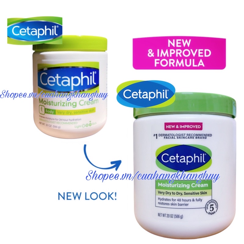Kem dưỡng ẩm CETAPHIL 566 g dành cho da khô, da nhạy cảm, da thường bị ngứa (Tem Mới)