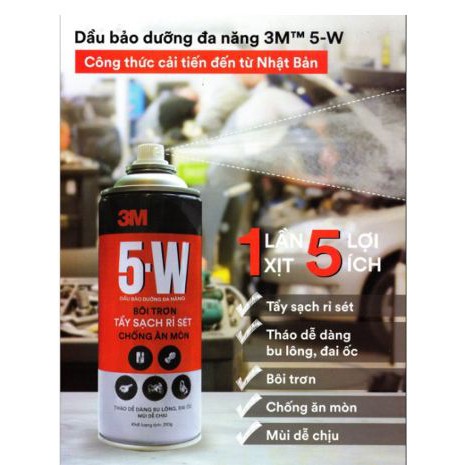 Chất Chống Rỉ Và Bôi Trơn 5-W Way Penetrant 3M (400ml)