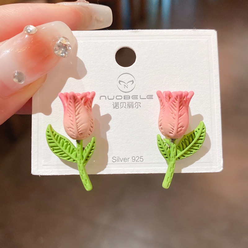 Bông Tai Hình Hoa Tulip Thời Trang Ngọt Ngào Cho Nữ