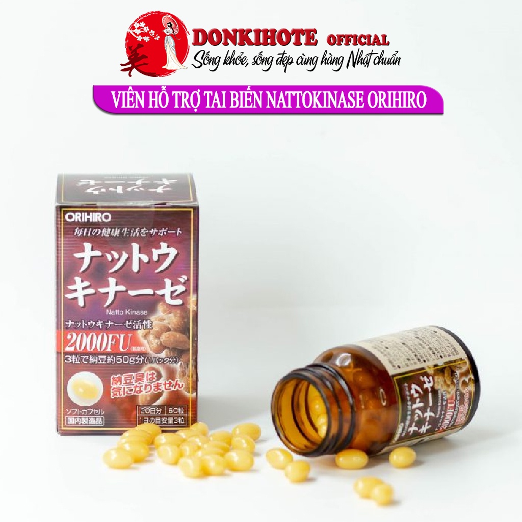 Chống đột quỵ Nhật, Nattokinase Orihiro 60 viên