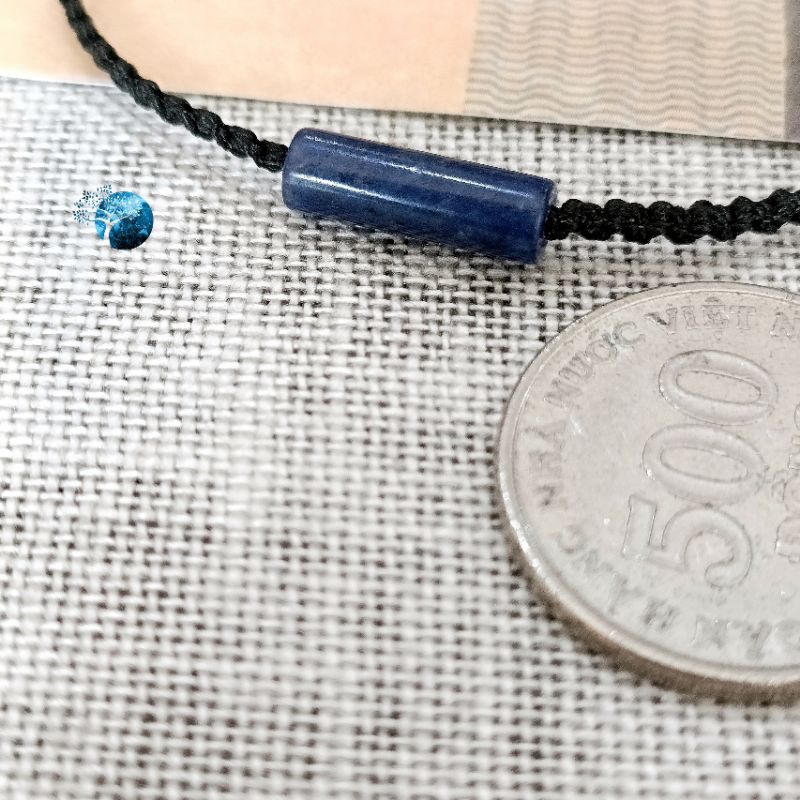 Vòng tay tết dây lu thống mini đá sodalite