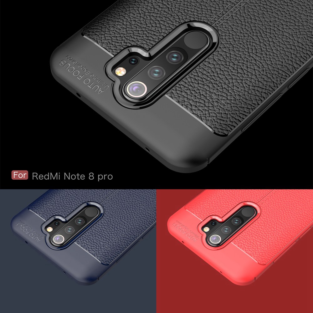 Ốp điện thoại TPU mềm + silicon kết cấu chống sốc cho Xiaomi Redmi Note 8 Pro / Note8