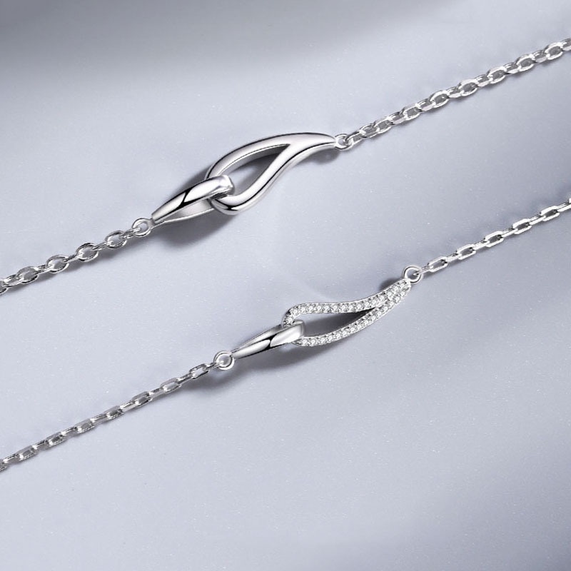 YeYi Rupert 'S Vòng Tay Cặp Hình Giọt Nước Kim Cương Đơn Giản Phong Cách Hàn Quốc Cho Cặp Đôi