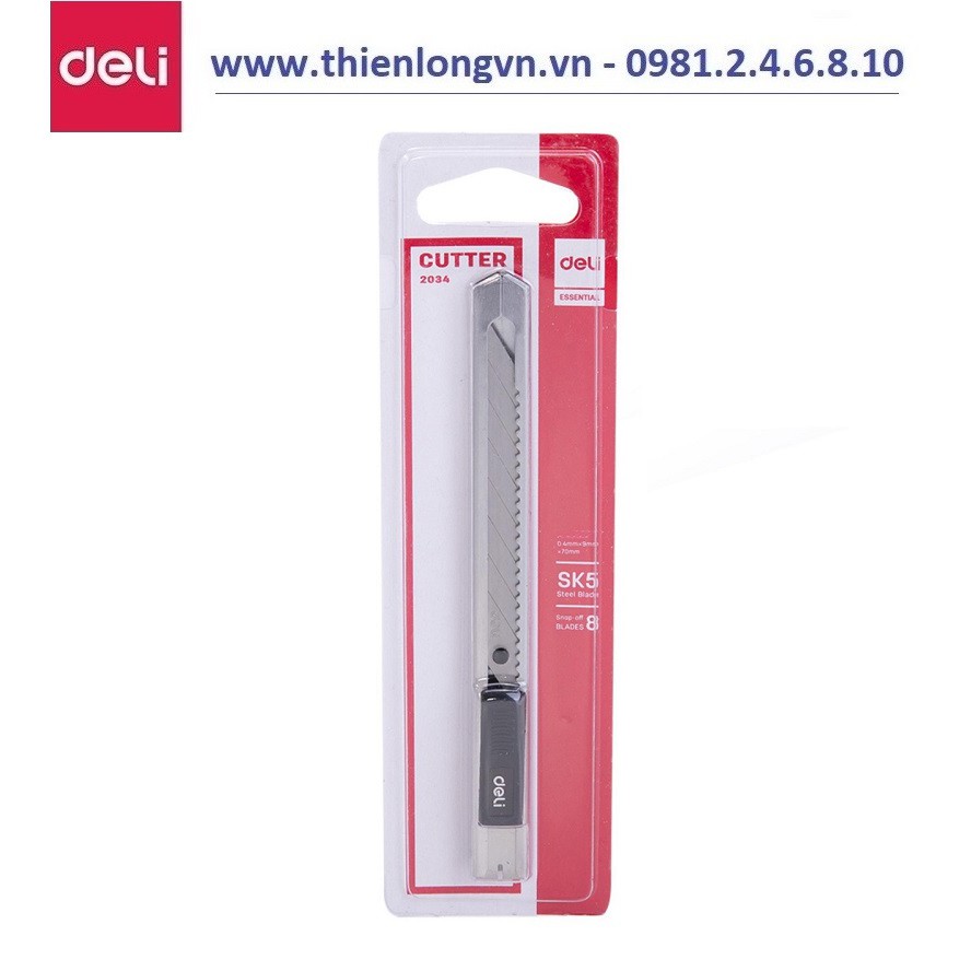 Dao trổ 30 độ inox Deli 2034