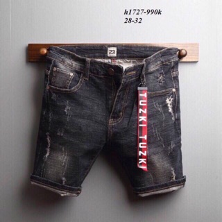 QUẦN SHORT JEAN NAM RÁCH XƯỚC ĐÙI