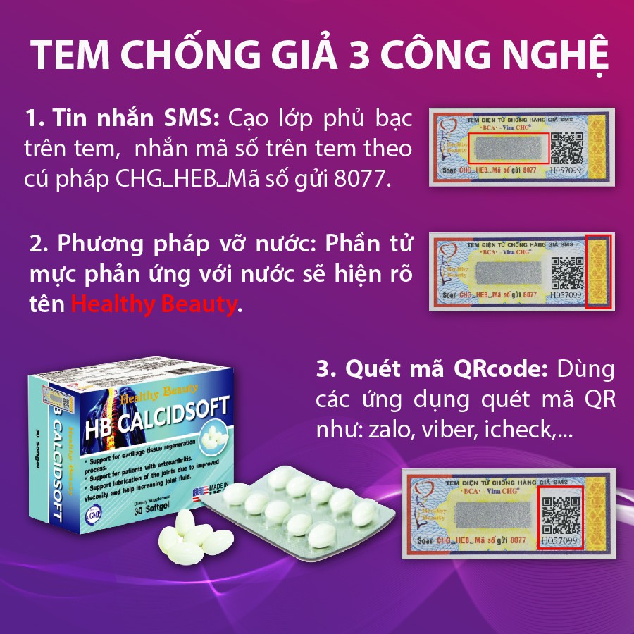 Viên uống giúp Bổ Sung Canxi và Vitamin D3 HB CALCISOFT