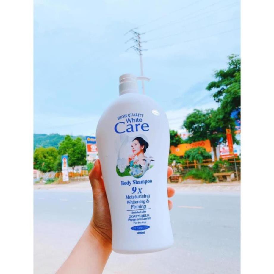 [SALE OFF ] CHAI Sữa tắm dê White Care trắng mịn 1200ml – hàng Thái Lan Chính Hãng
