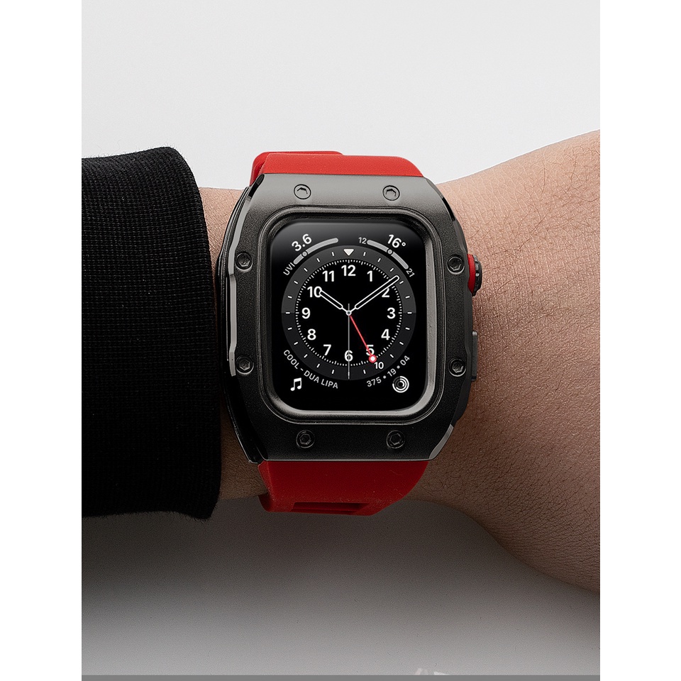 Ốp Hợp Kim Nhôm + Silicone 44Mm Cho Apple Watch 6 5 4