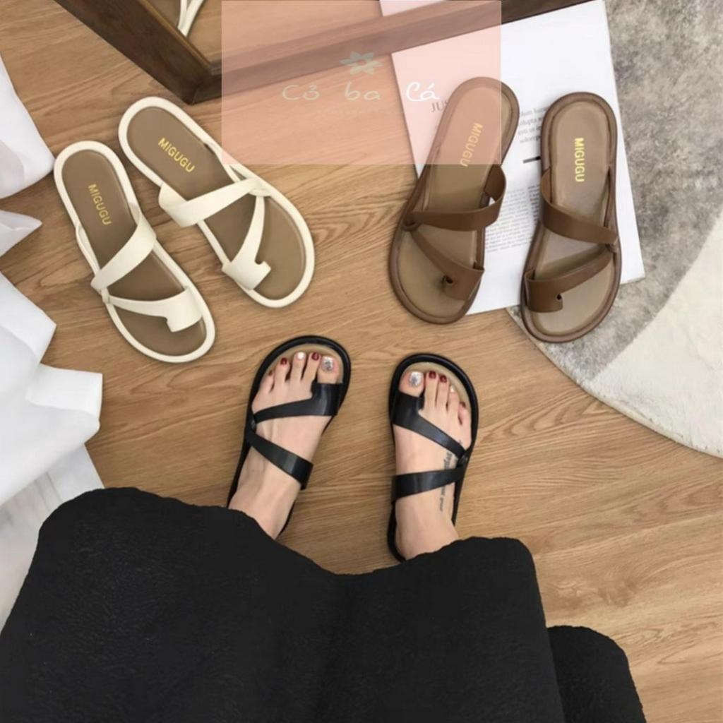 DÉP BỆT COBALA SHOES - DÉP ĐẾ BẰNG QUAI ZICK ZẮK PHONG CÁCH THỜI TRANG NỮ XỎ NGÓN HIỆN ĐẠI D23052900