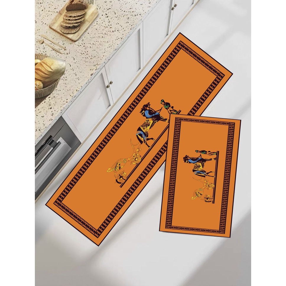 Thảm bếp chống trơn trượt họa tiết đẹp - thảm chùi chân lau chân siêu thấm hút nước in 3d siêu đẹp