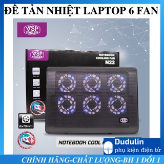 Đế tản nhiệt LAPTOP 6 QUẠT cực mạnh, chạy cực êm