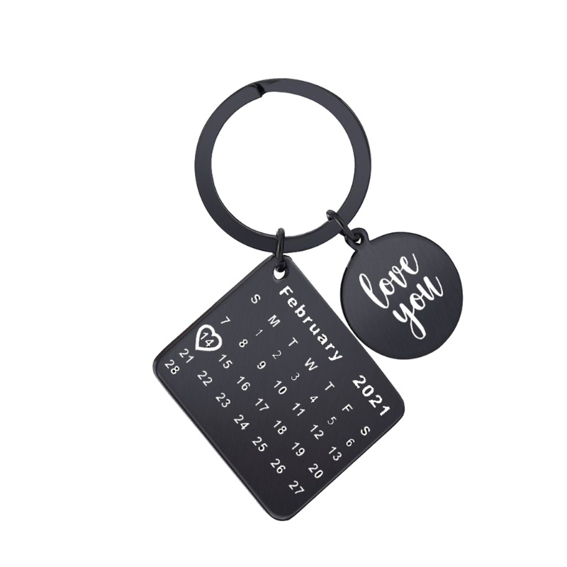 Móc Khóa Bằng Thép Titan Hình 2 / 14 Chữ I Love You
