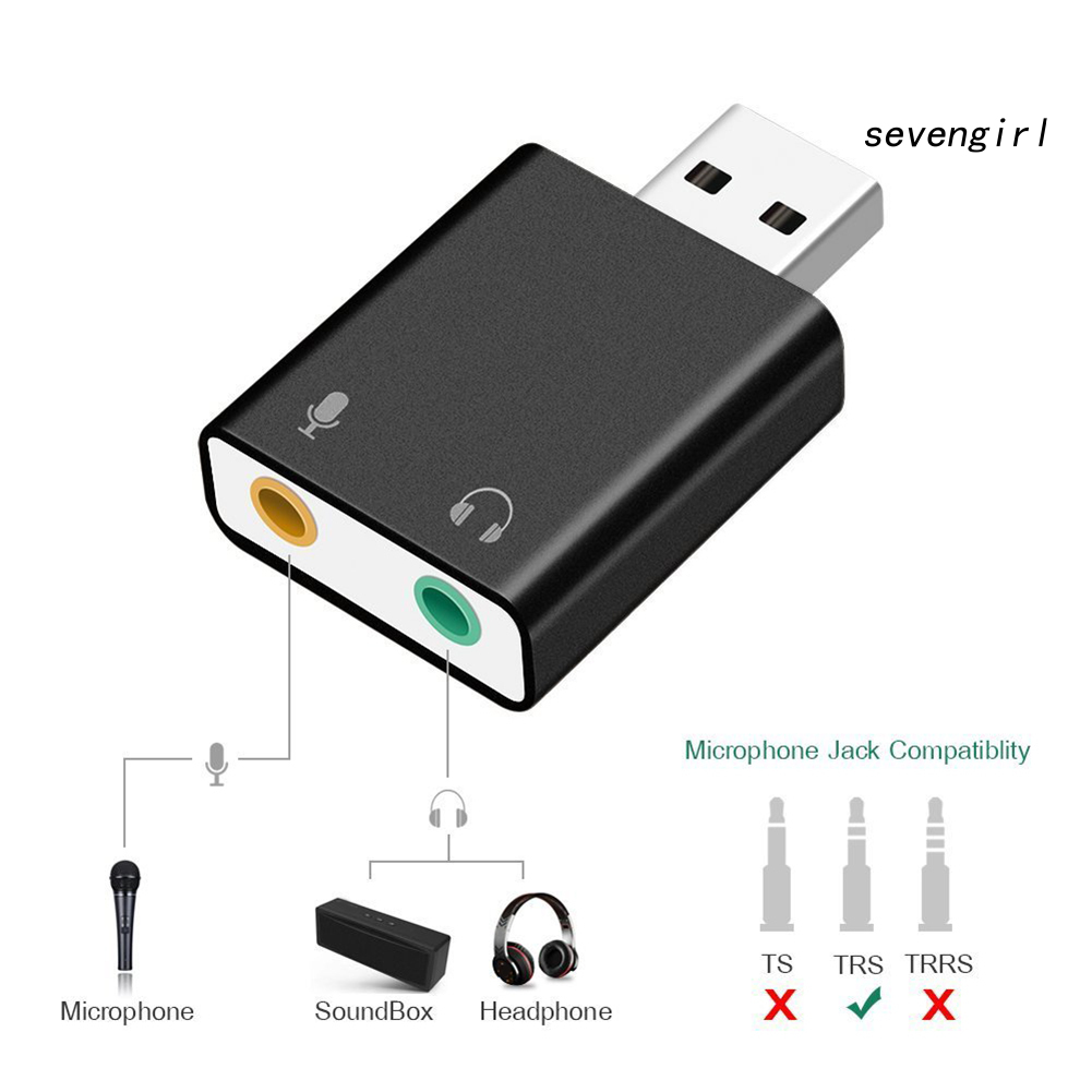 Card Âm Thanh Sev-Alloy Usb7.1 Với Jack 3.5mm Cho Pc Notebook | BigBuy360 - bigbuy360.vn