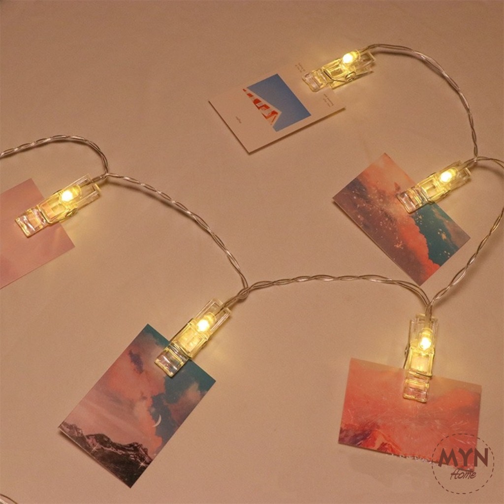 Dây đèn LED kẹp ảnh trang trí nhà cửa, lễ tết, sinh nhật, Noel