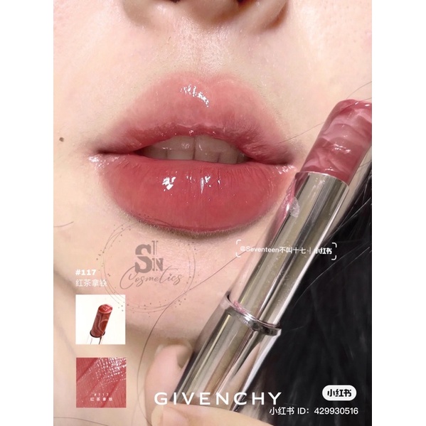 Son dưỡng có màu GVC Givenchy Rose Perfecto Lip Balm 117 Chilling Brown