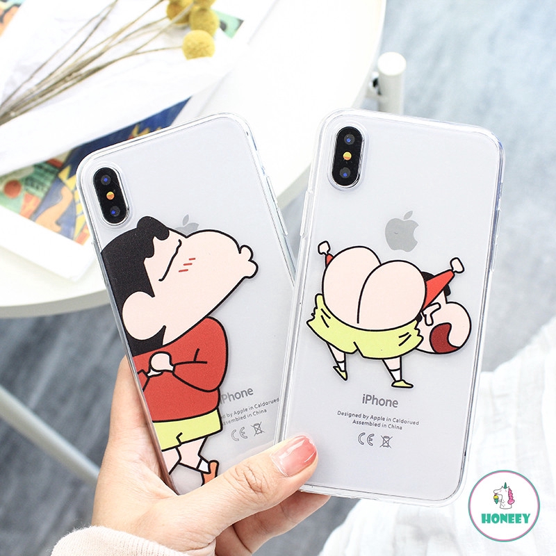 Ốp điện thoại TPU mềm in hình Shin cậu bé bút chì cho IPhone 11 Pro Max 6s 7 8 Plus X XS Max XR