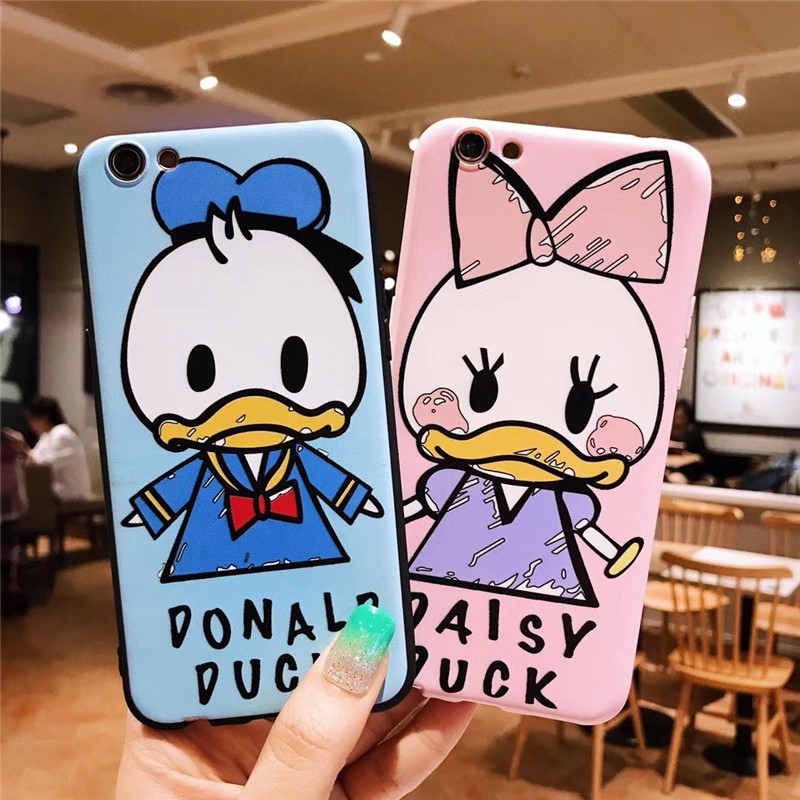 oppo Couple Phone Case cute Cartoon Soft Silicone Back Cover Donald Duck
