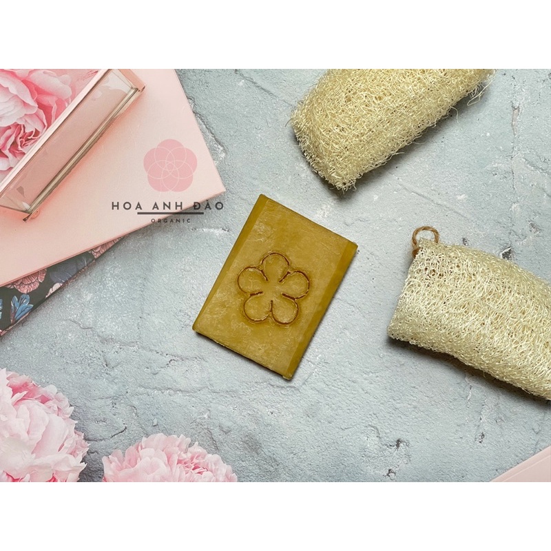 [SOAP TRÀ XANH TRÀM TRÀ] Xà Phòng thực vật thủ công thương hiệu Hoa Anh Đào