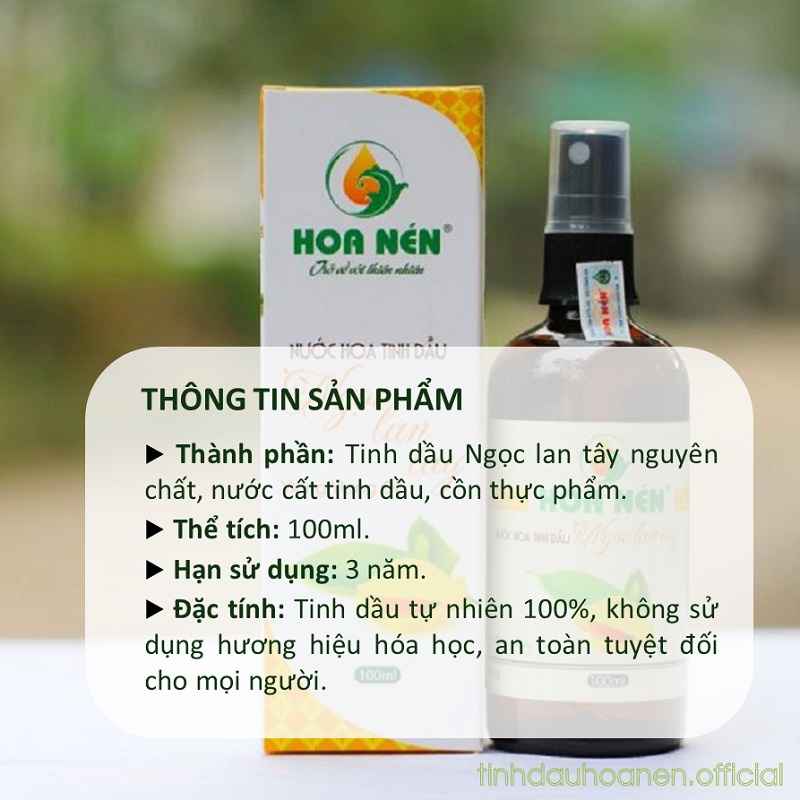 Tinh Dầu Ngọc Lan Tây Xịt Phòng Hoa Nén 100ml - Giúp khử mùi, tạo hương thơm dịu nhẹ, sang trọng, giảm căng thẳng