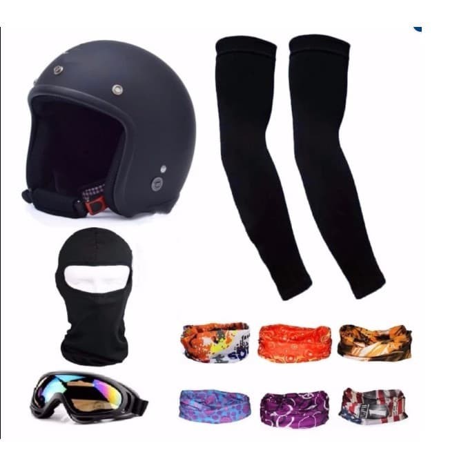Combo Siêu Khủng Đi Phượt 5 Món Mũ+Kính UV+Khăn+Ống Tay+Mũ Trùm Ninja