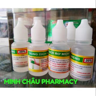 ✓ Dung dịch rơ miệng Dùng để trị đẹn (lưỡi trắng, tưa lưỡi), lở miệng, sưng lợi (sưng nướu)
