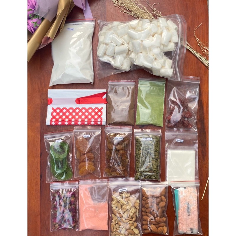 SET LÀM KẸO NOUGAT/KẸO HẠNH PHÚC TỰ CHỌN - tặng kèm túi đựng kẹo