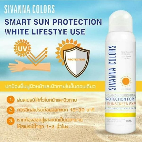 Xịt chốnǥ nắng Sivanna Colors Cactus Carefree Protection Spray