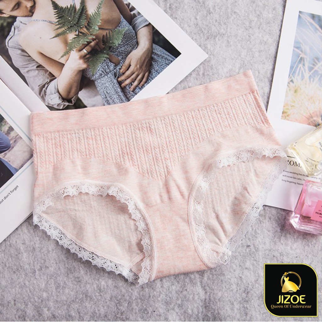 Quần lót nữ mặc váy dễ thương Cotton viền ren thông hơi giá rẻ JIZOE QLT03 | BigBuy360 - bigbuy360.vn