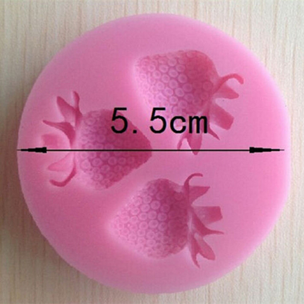 Khuôn Silicone Tạo Hình Quả Dâu Tây Dùng Trang Trí Bánh