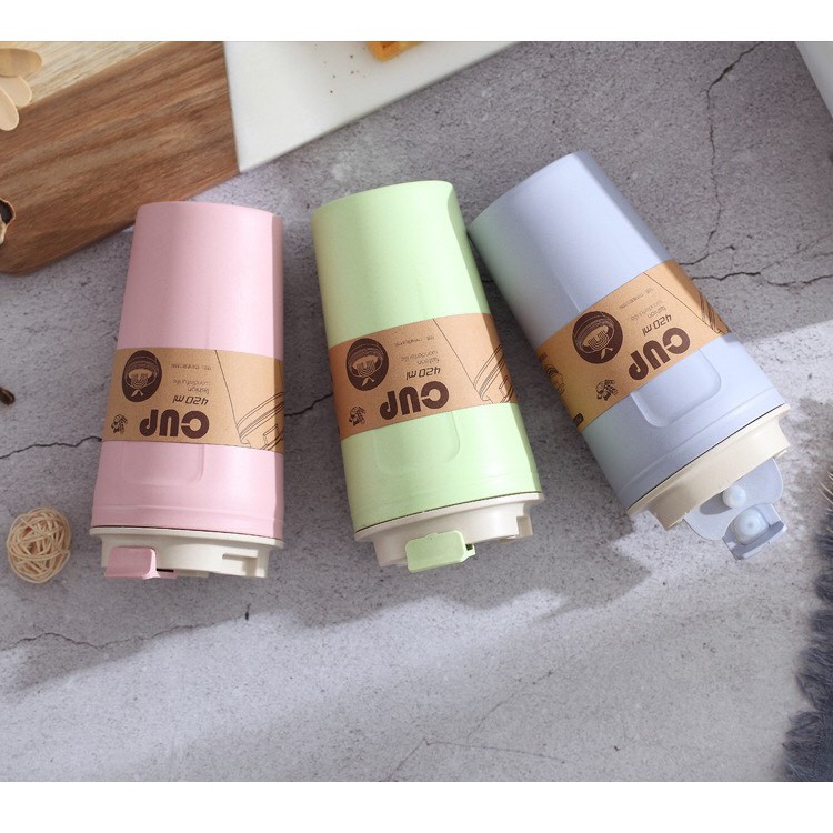 Ly giữ nhiệt lúa mạch kèm quai xách cao cấp dung tích 420ml