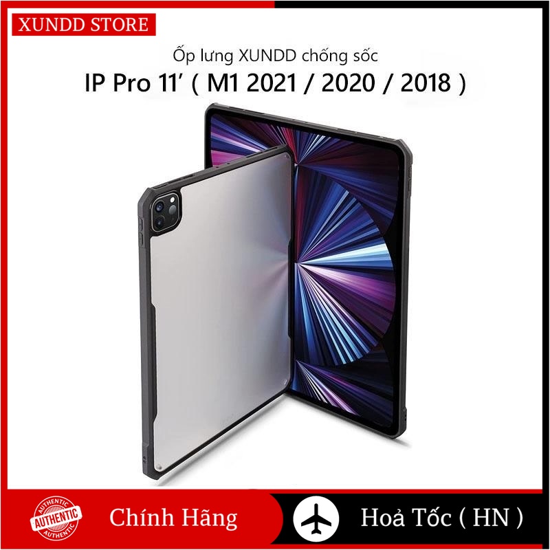 Ốp lưng XUNDD iPad Pro 11' ( M1 2021 / 2020 / 2018 ) Mặt lưng trong, Viền TPU, Chống sốc