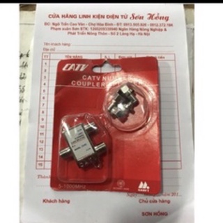 Bộ chia truyền hình cáp 1 cổng vào 2 cổng ra