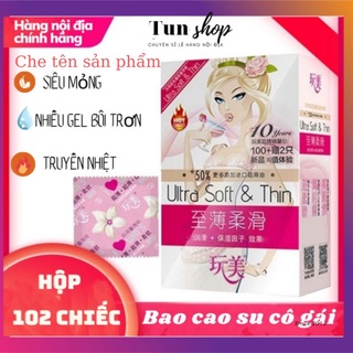 50chiếc Bao Cao su Hoa Ly Trung  Quốc Siêu Mỏng Nhiều Dầu Bôi Trơn