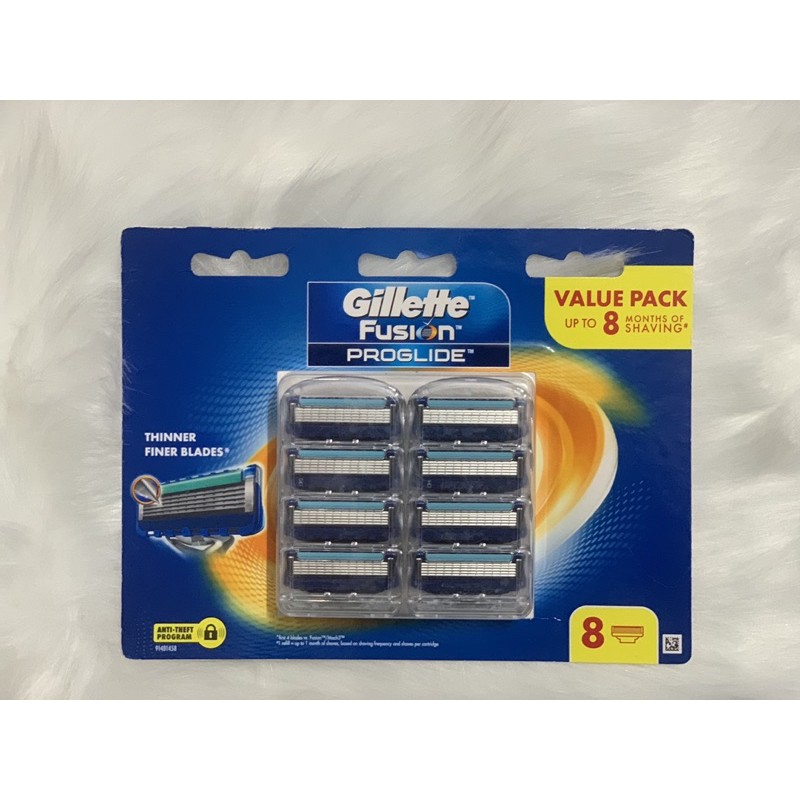 Lưỡi dao cạo râu Gillette fussion 5  vỉ 8 đầu lưỡi thay thế